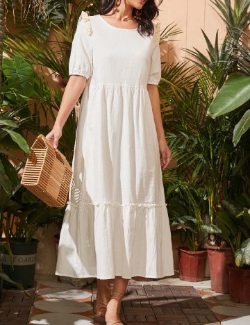 
						Rochie medie SHEIN, alb