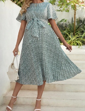 Rochie medie SHEIN Maternity, verde