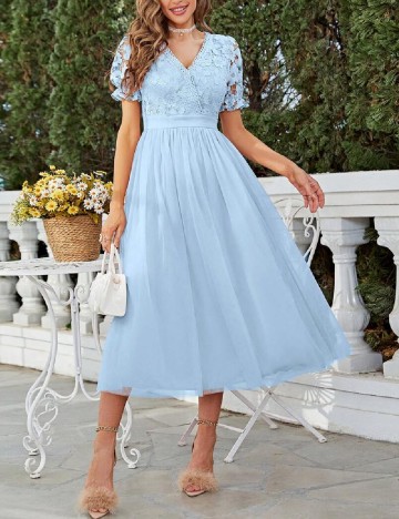 
						Rochie medie Simplee, albastru