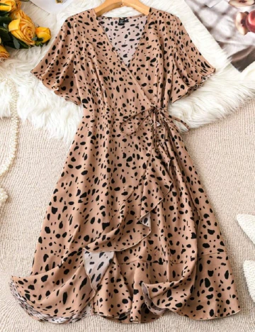 Rochie medie SHEIN CURVE, maro