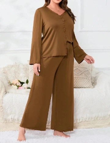 Pijama SHEIN CURVE, maro Maro