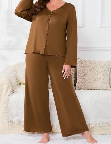 Pijama SHEIN CURVE, maro