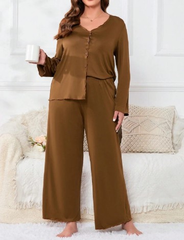 Pijama SHEIN CURVE, maro