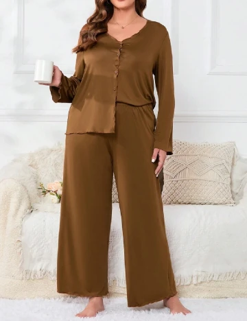 Pijama SHEIN CURVE, maro Maro