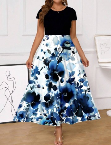 Rochie lunga SHEIN CURVE, floral