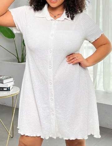 Rochie scurta SHEIN CURVE, alb