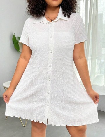Rochie scurta SHEIN CURVE, alb