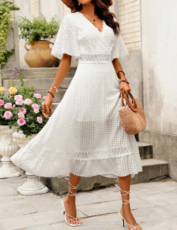 
						Rochie medie SHEIN, alb