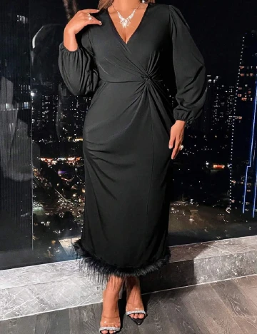 Rochie medie SHEIN CURVE, negru