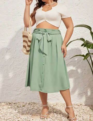 Fusta SHEIN CURVE, verde
