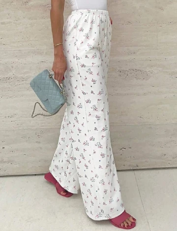 Pantaloni SHEIN, alb