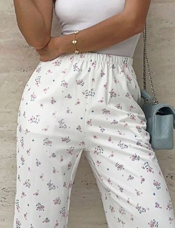 Pantaloni SHEIN, alb