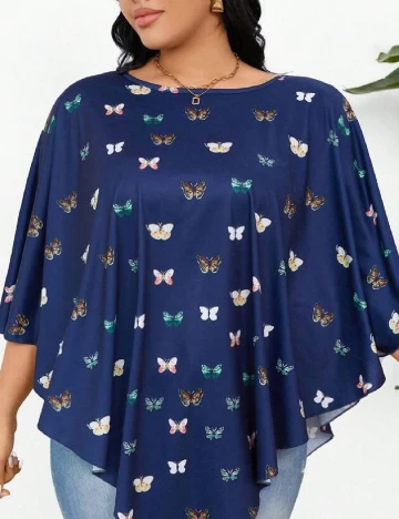 Bluza Emery Rose Curve, bleumarin