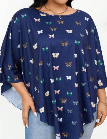 Bluza Emery Rose Curve, bleumarin