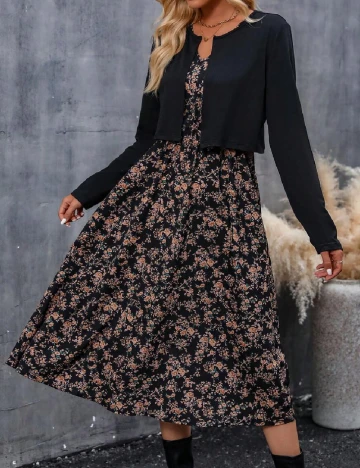 Rochie medie SHEIN, negru Negru