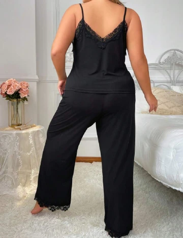 Pijama SHEIN CURVE, negru