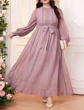 
						Rochie lunga SHEIN CURVE, roz pudra