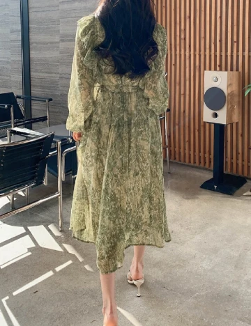 Rochie medie Dazy, verde