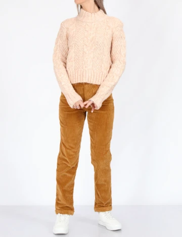 Pantaloni American Eagle, maro deschis