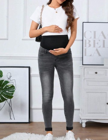 Blugi SHEIN Maternity, gri