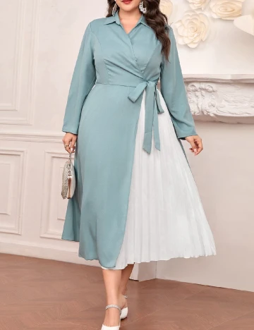 Rochie medie SHEIN CURVE, albastru