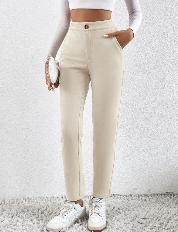 
						Pantaloni SHEIN, ecru