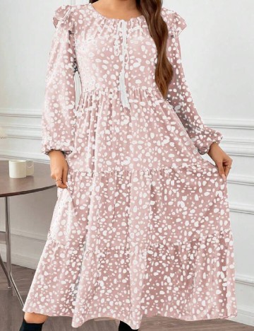 
						Rochie scurta SHEIN CURVE, roz pudra