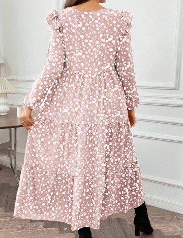 Rochie scurta SHEIN CURVE, roz pudra