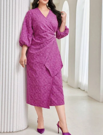 Rochie medie SHEIN CURVE, magenta