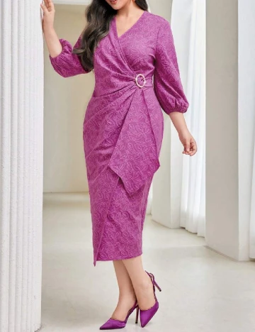 Rochie medie SHEIN CURVE, magenta
