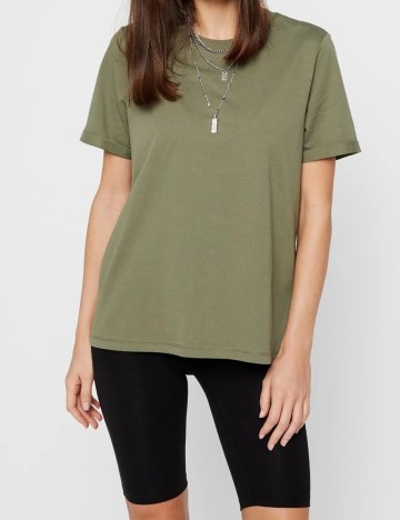 Tricou Pieces, kaki, M