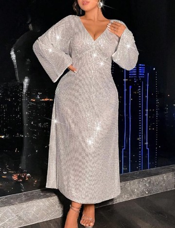 
						Rochie lunga SHEIN CURVE, alb