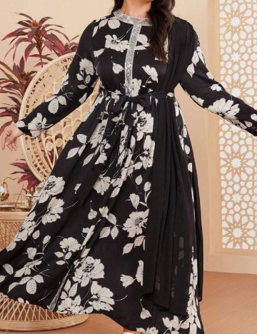 Rochie lunga SHEIN CURVE, negru