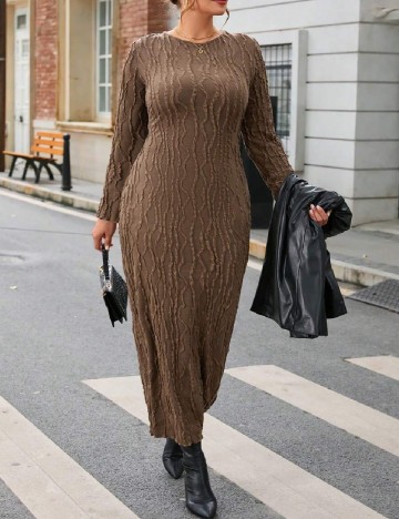 
						Rochie lunga SHEIN CURVE, maro