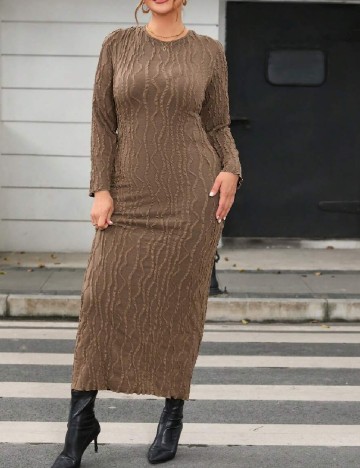 Rochie lunga SHEIN CURVE, maro