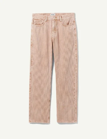 Pantaloni Weekday, roz pal Roz