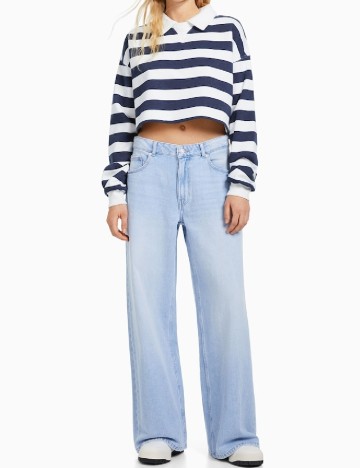 
						Blugi Bershka, albastru