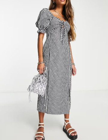 
						Rochie medie Violet Romance, alb/negru