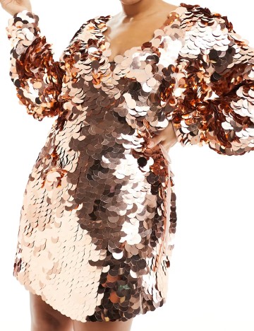 
						Rochie scurta ASOS Curve, roz