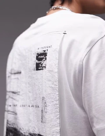 Tricou Oversize Topman, alb