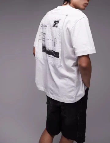 Tricou Oversize Topman, alb