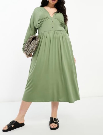 
						Rochie medie ASOS Curve, verde