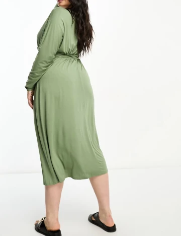 Rochie medie ASOS Curve, verde Verde