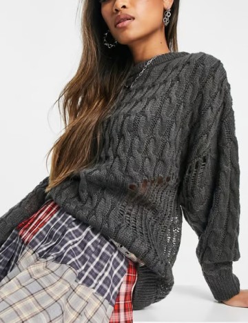 Pulover ASOS, gri