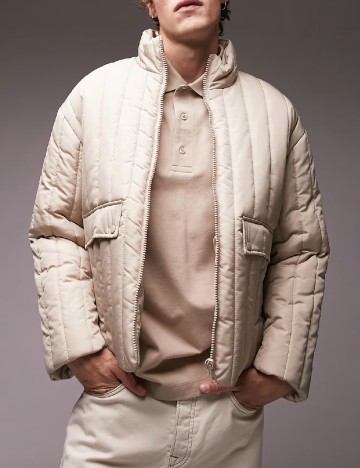 
						Geaca Topman, crem