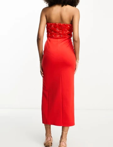 Rochie medie ASOS, rosu Rosu