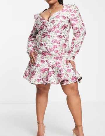 
						Rochie scurta ASOS Curve, floral print