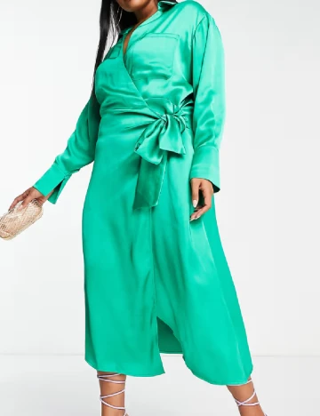 Rochie medie Pretty Lavish Curve, verde
