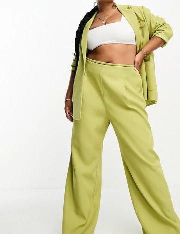 Pantaloni 4TH&Reckless Plus Size, verde