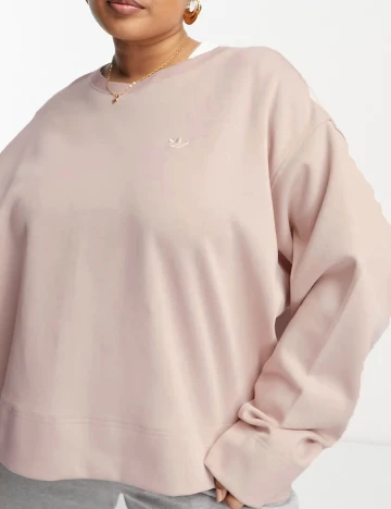 Bluza Adidas Plus Size, roz pudra